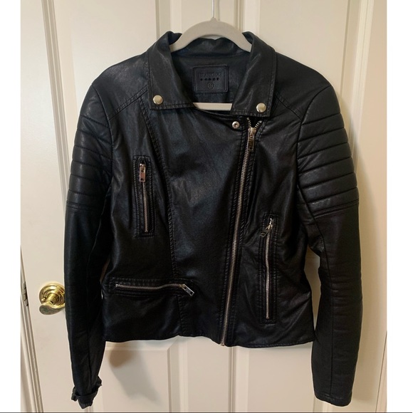 Blank NYC Leather Moto Zip Jacket